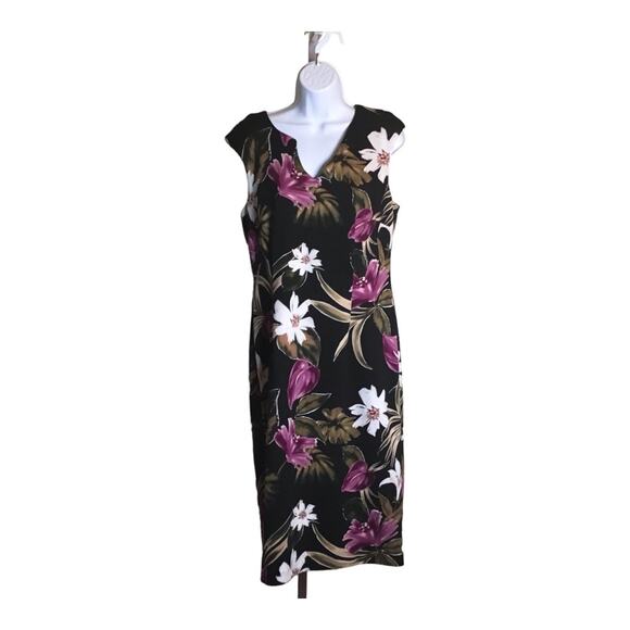Connected Apparel Women’s  Knee length Floral Sheath Dress  Size 12 EUC - Picture 5 of 10